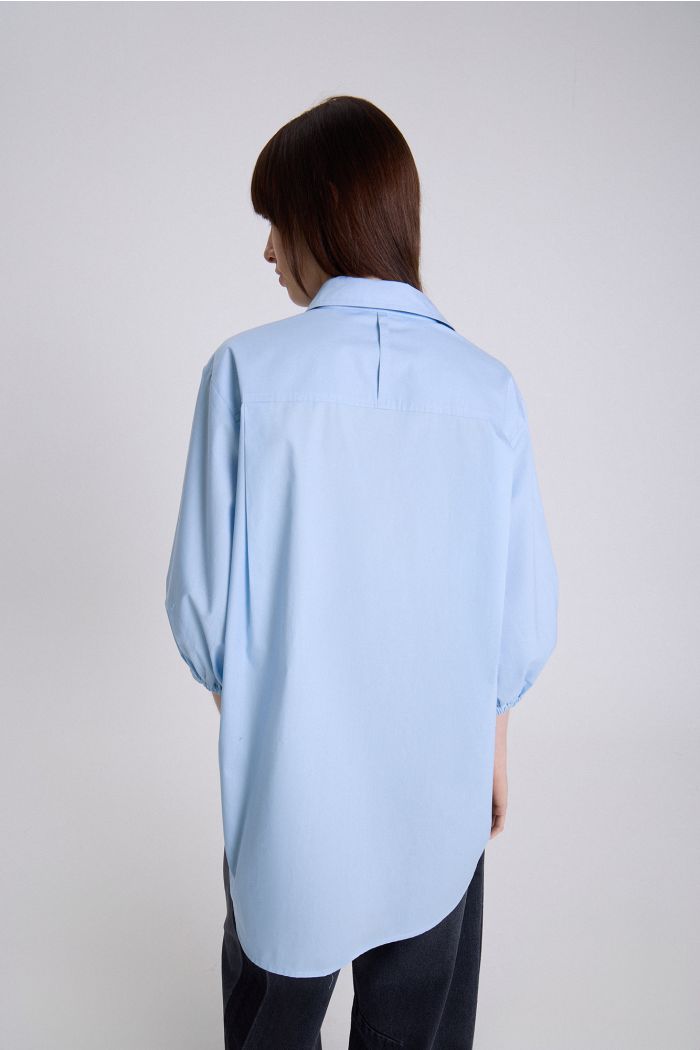 CAMISA CORTA LURIDA CELESTE