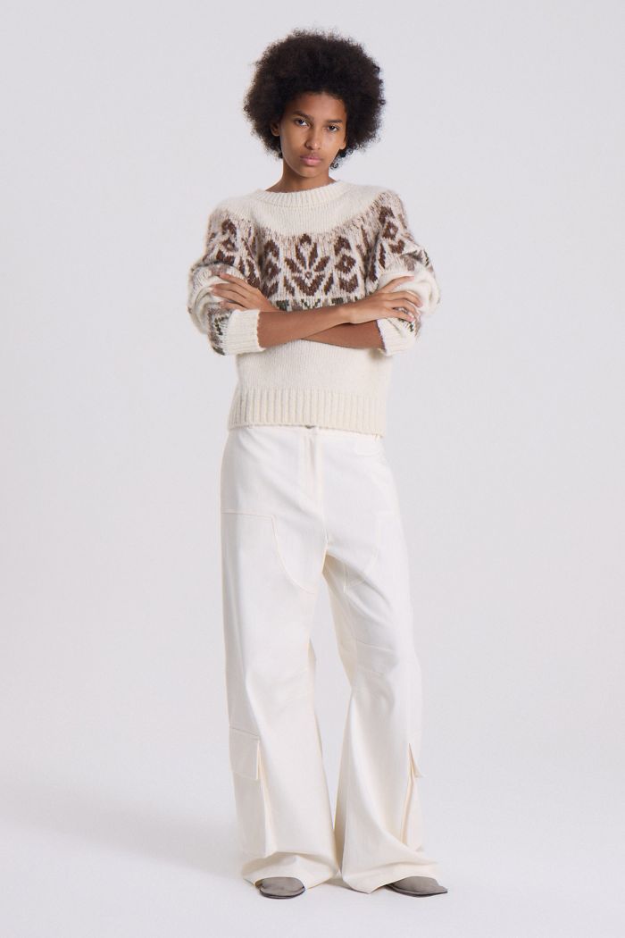 PANTALON CARGO CAPRICORNIO OFF WHITE