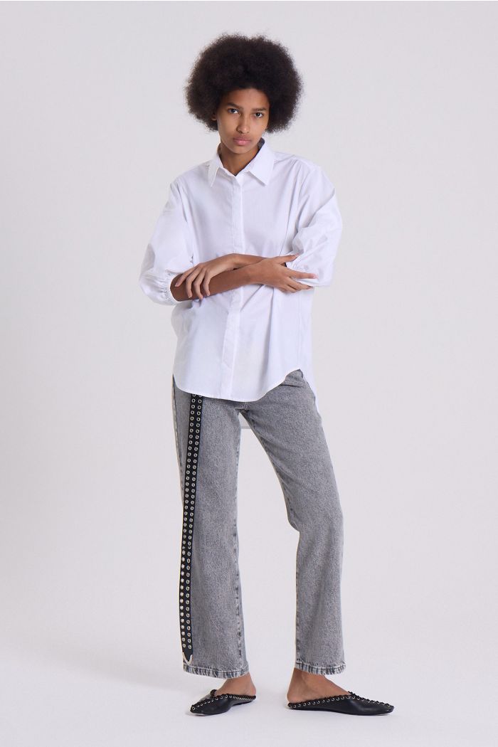 CAMISA CORTA LURIDA BLANCO