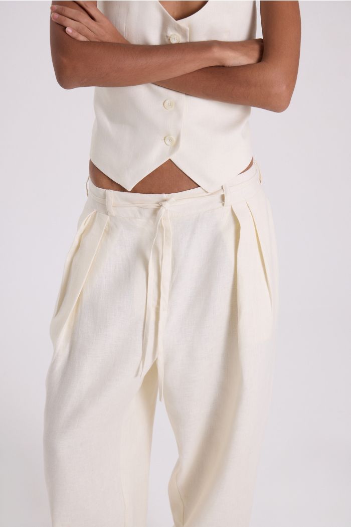 PANTALON ANCHO LUTEA CRUDO