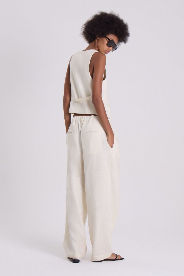 PANTALON ANCHO LUTEA CRUDO