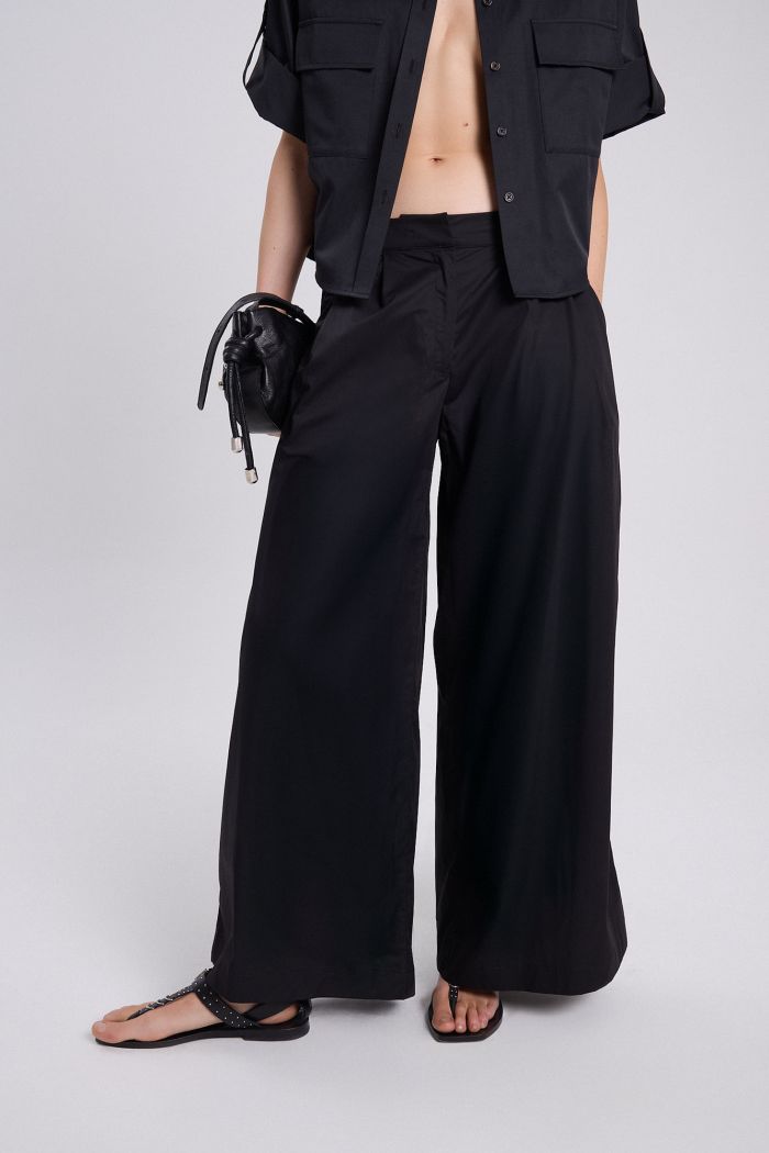 PANTALON ANCHO ANANAS NEGRO