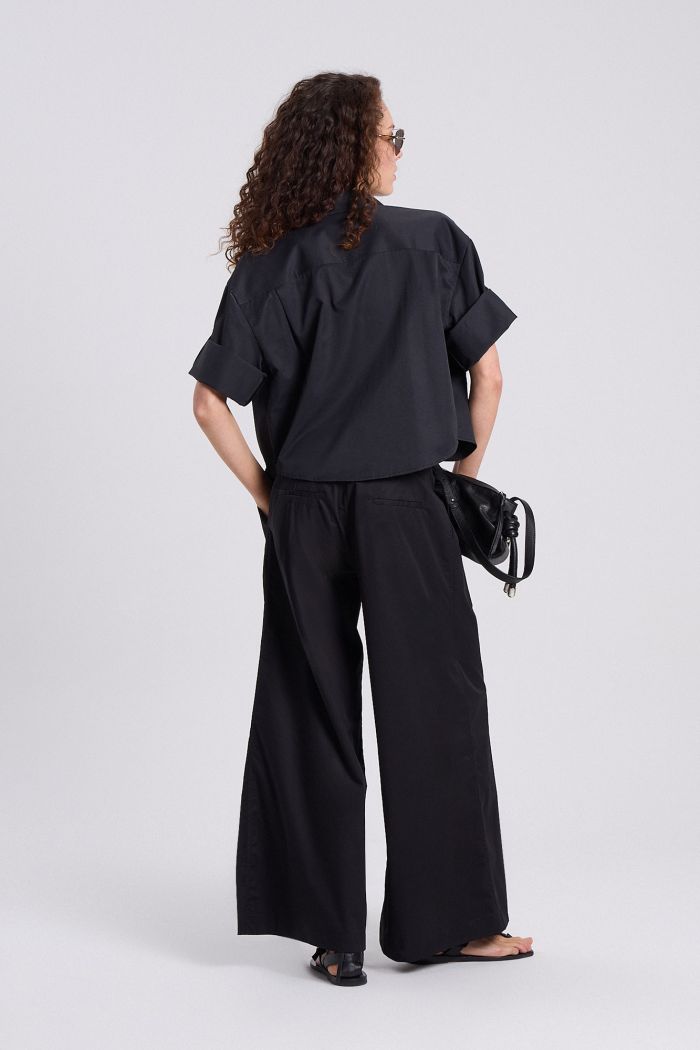 PANTALON ANCHO ANANAS NEGRO