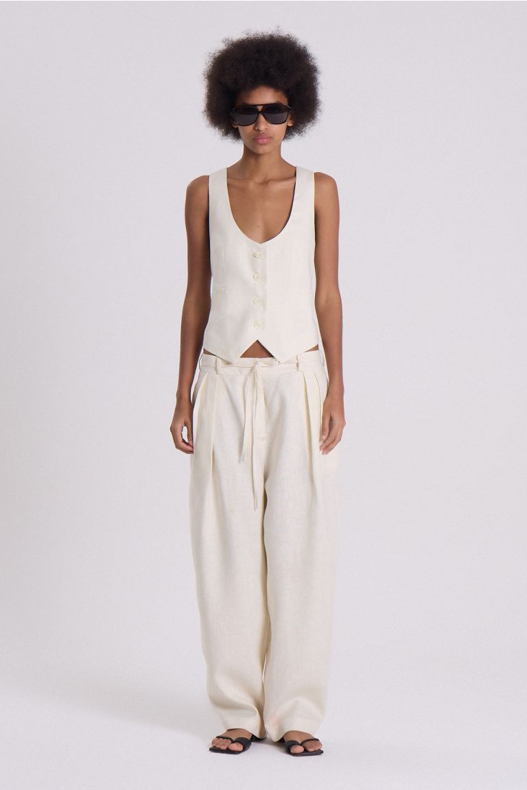 PANTALON ANCHO LUTEA CRUDO