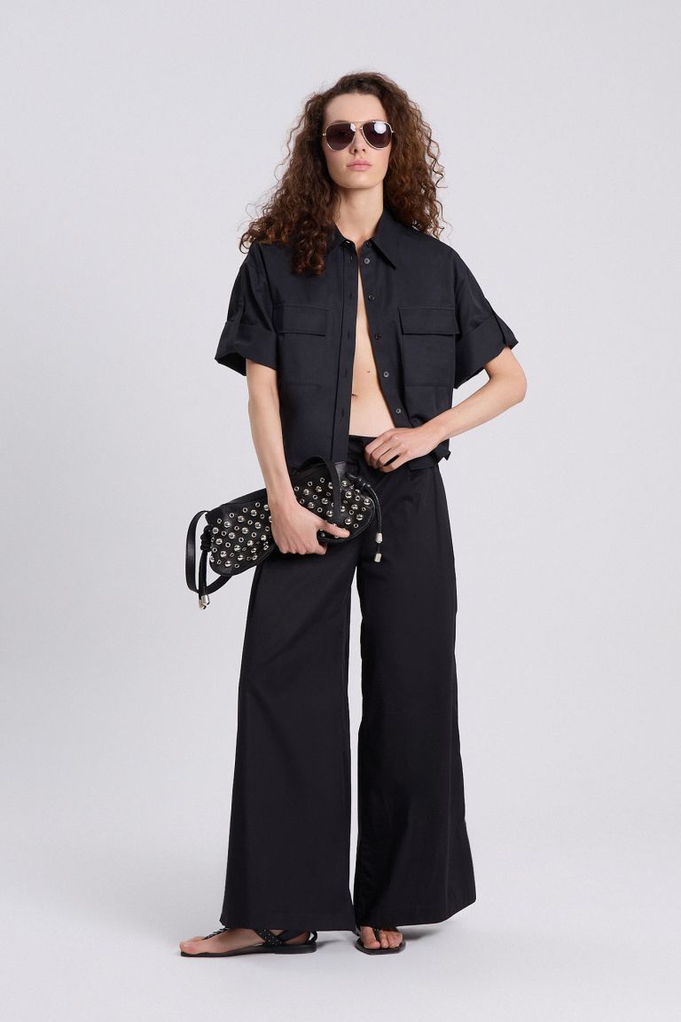 PANTALON ANCHO ANANAS NEGRO