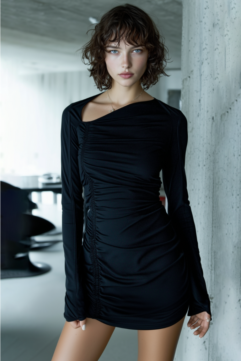 VESTIDO CORTO JAYAKARI NEGRO